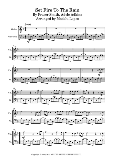 Set Fire To The Rain (arr. Madelu Lopes)