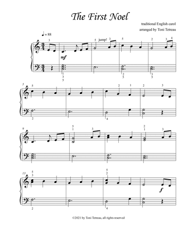 The First Noel (arr. arranged by Toni Tetreau)