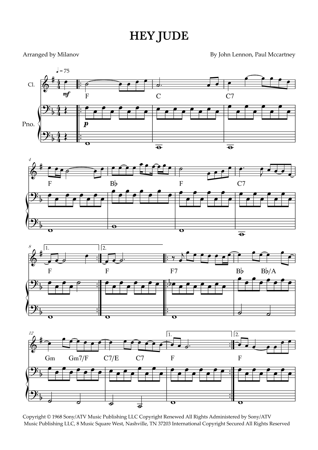 Hey Jude (arr. Milanov)