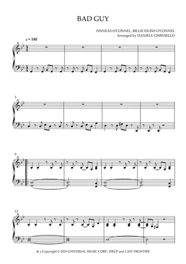 Bad Guy (arr. Daniele Ciminiello)