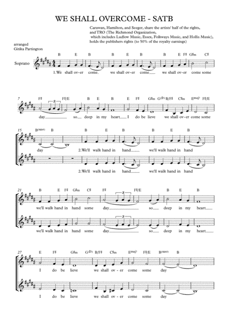 We Shall Overcome (arr. Gitika Partington)