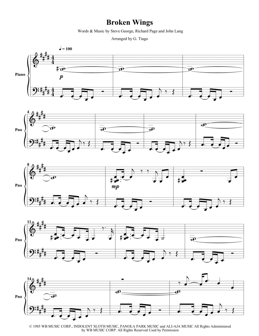 Broken Wings (arr. G. Tiago)