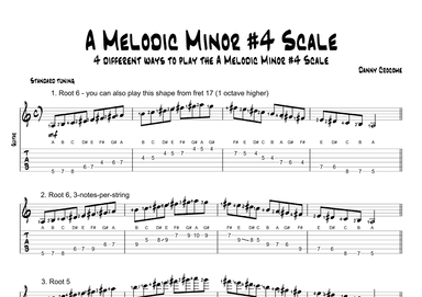 A Melodic Minor #4 Scale (4 Ways to Play)