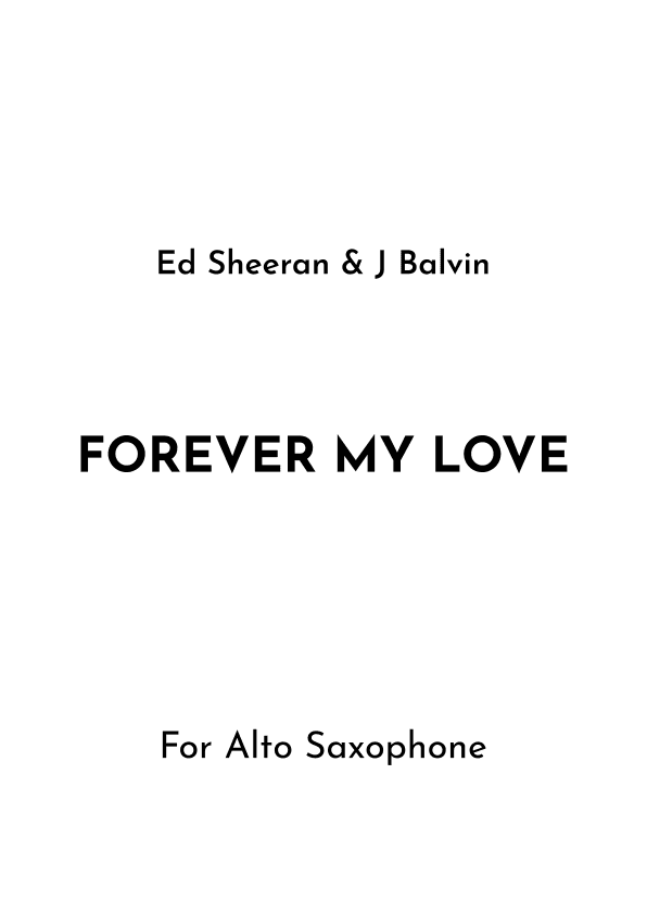 Forever My Love (arr. Jireh J.)