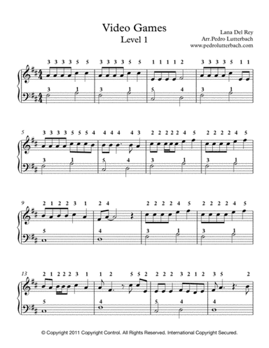 Video Games (arr. Pedro Lutterbach)