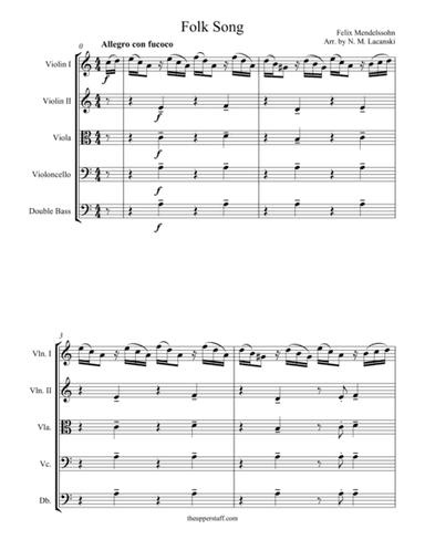 Folk Song (arr. Nick Lacanski)