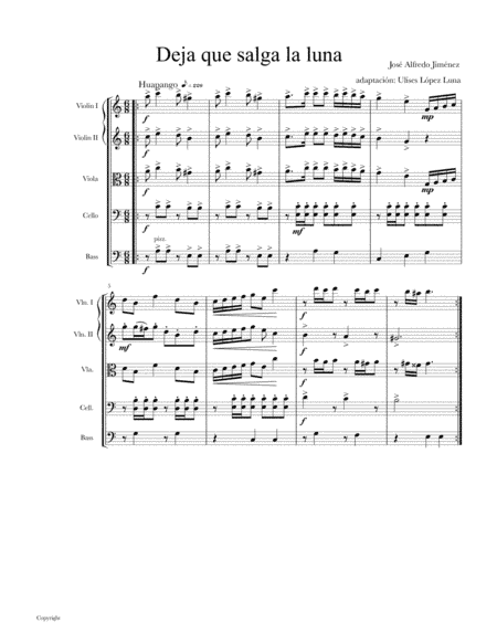Cuando Sale Le Luna (arr. Ulises López Luna)