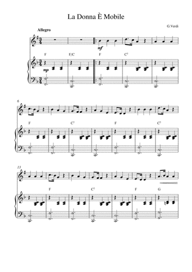 La Donna È Mobile (arr. Kaiserin Rebecca)