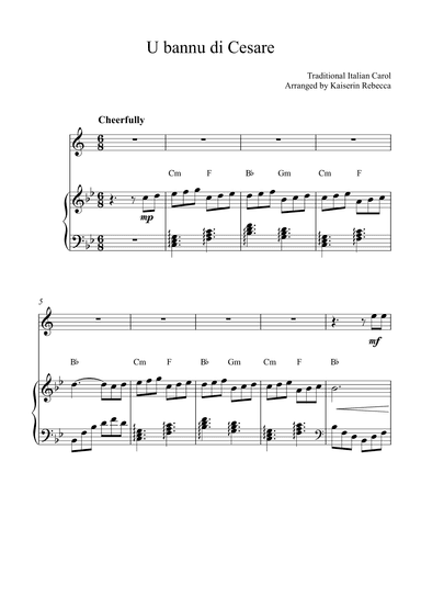 U bannu di Cesare (arr. Kaiserin Rebecca)