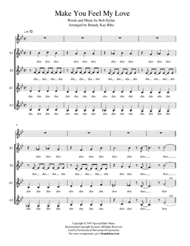 Make You Feel My Love (arr. BK Riha / Brandy Kay Riha)