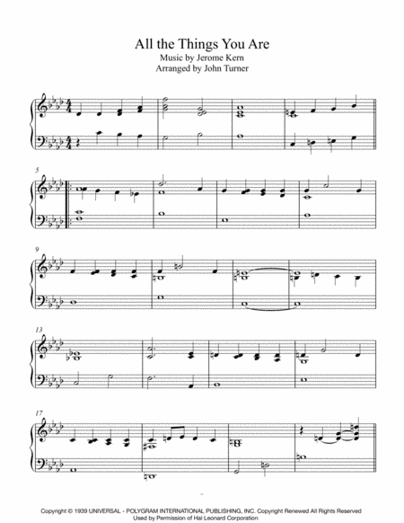 All The Things You Are (arr. John Turner)