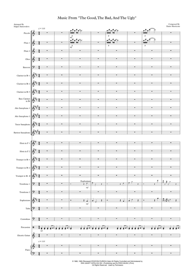The Good, The Bad And The Ugly (main Title) (arr. Edgars Samorodovs)