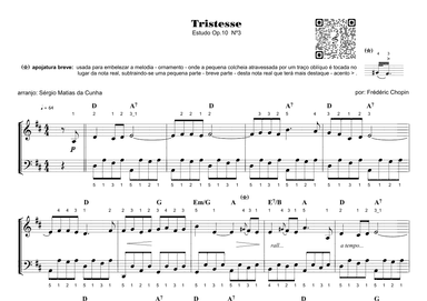 Tristesse - estudo  op. 10  nº3 (arr. Sérgio Matias da Cunha)