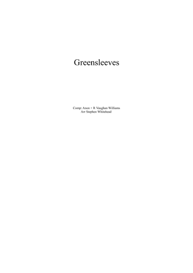 Greensleeves (arr. stephen whitehead)