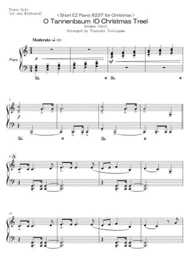 O Tannenbaum (O Christmas Tree) (arr. Tsuyoshi Yoroiguma)
