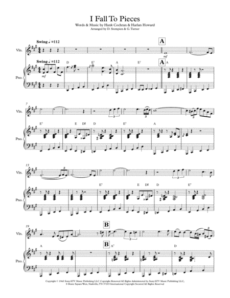 I Fall To Pieces (arr. Debra E. Stempien, Gregory H. Turner)