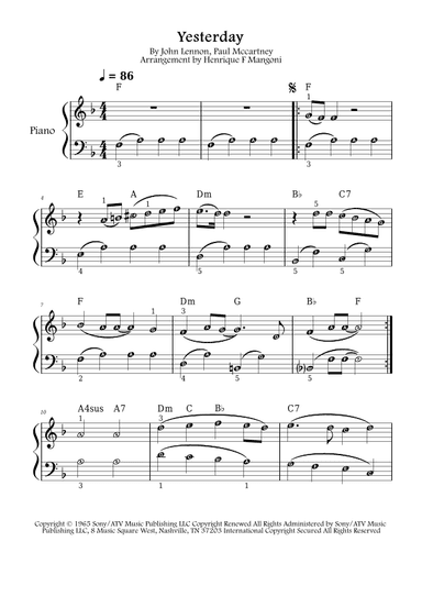 Yesterday (arr. Henrique F Mangoni)