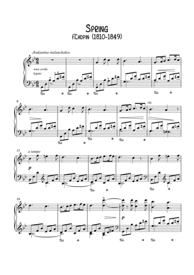 Spring by Chopin (arr. PianoSheetNow)