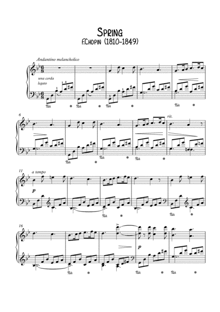Spring by Chopin (arr. PianoSheetNow)