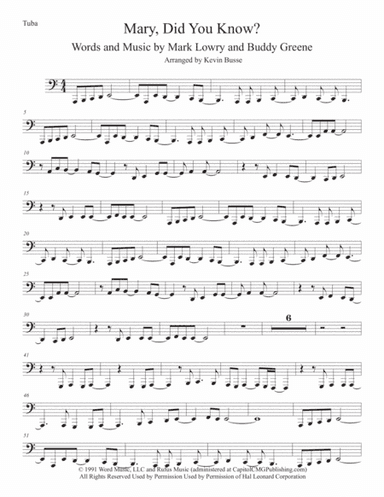 Mary, Did You Know? (arr. Kevin Busse)