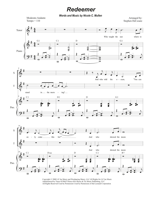 Redeemer (arr. Stephen DeCesare)