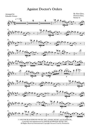 Against Doctor's Orders (arr. Ednaldo Gomes)