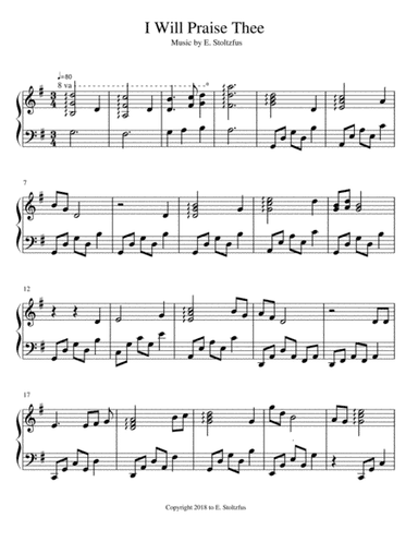 I Will Praise Thee (Harp Solo)