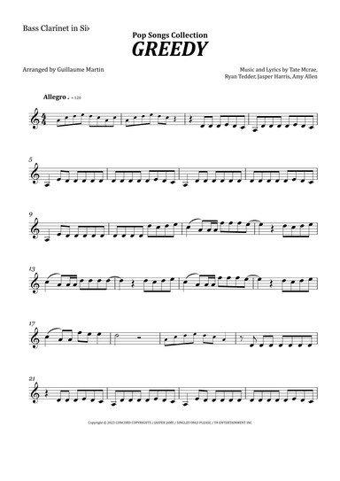 Greedy (arr. Guillaume Martin)