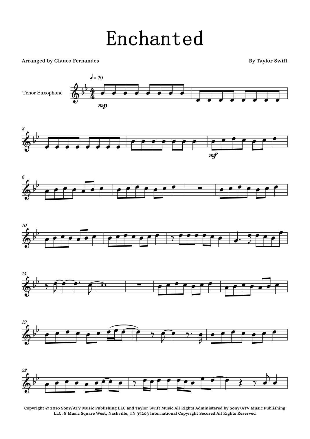 Enchanted (arr. Glauco Fernandes)