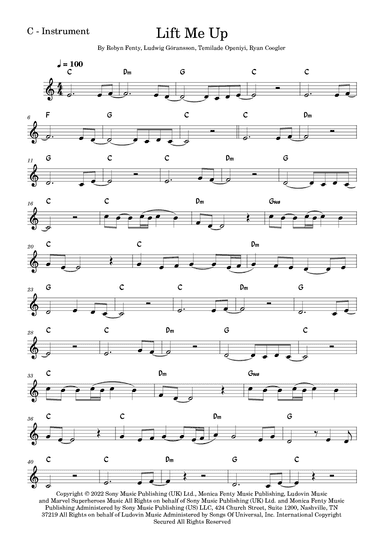 Lift Me Up (arr. Fabio Eduardo de Oliveira)