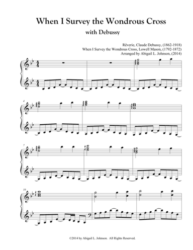 When I Survey the Wondrous Cross with Debussy (arr. Abigail L. Johnson)