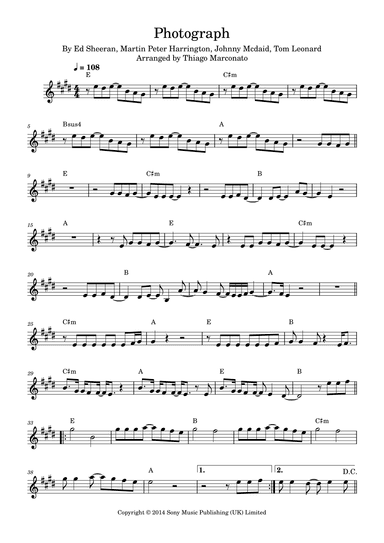 Photograph (arr. Thiago Marconato)
