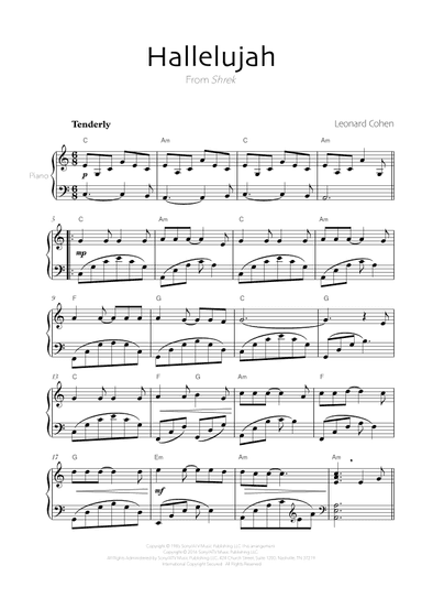 Hallelujah (arr. Robin Hood Editions)