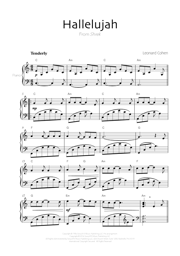 Hallelujah (arr. Robin Hood Editions)