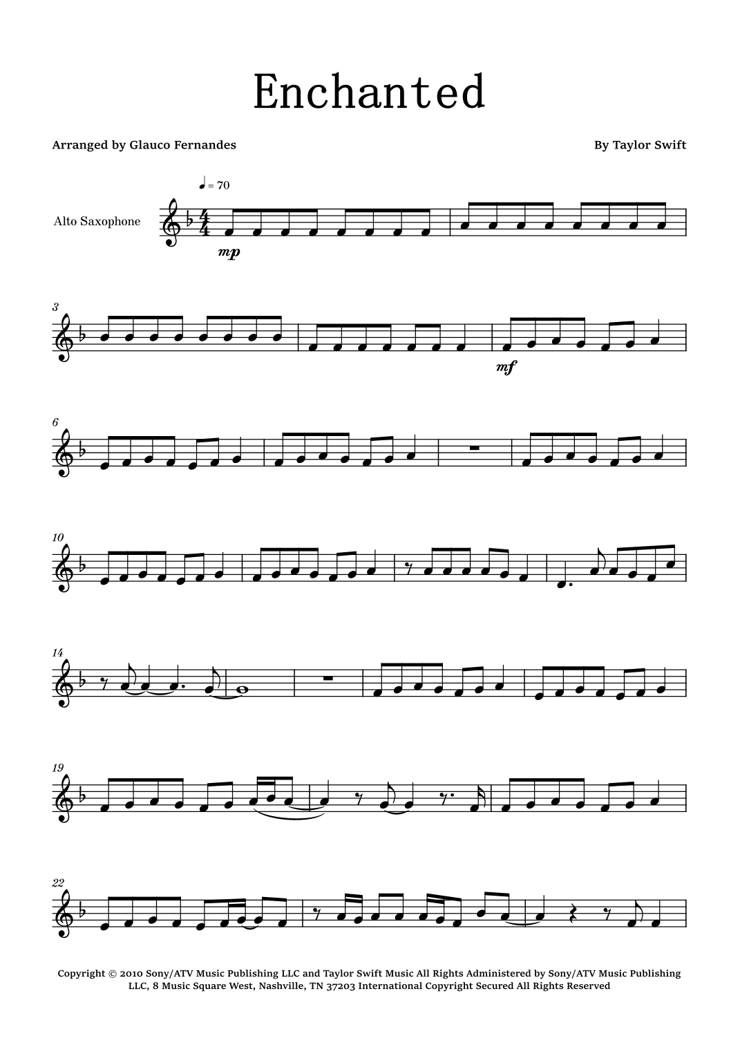 Enchanted (arr. Glauco Fernandes)