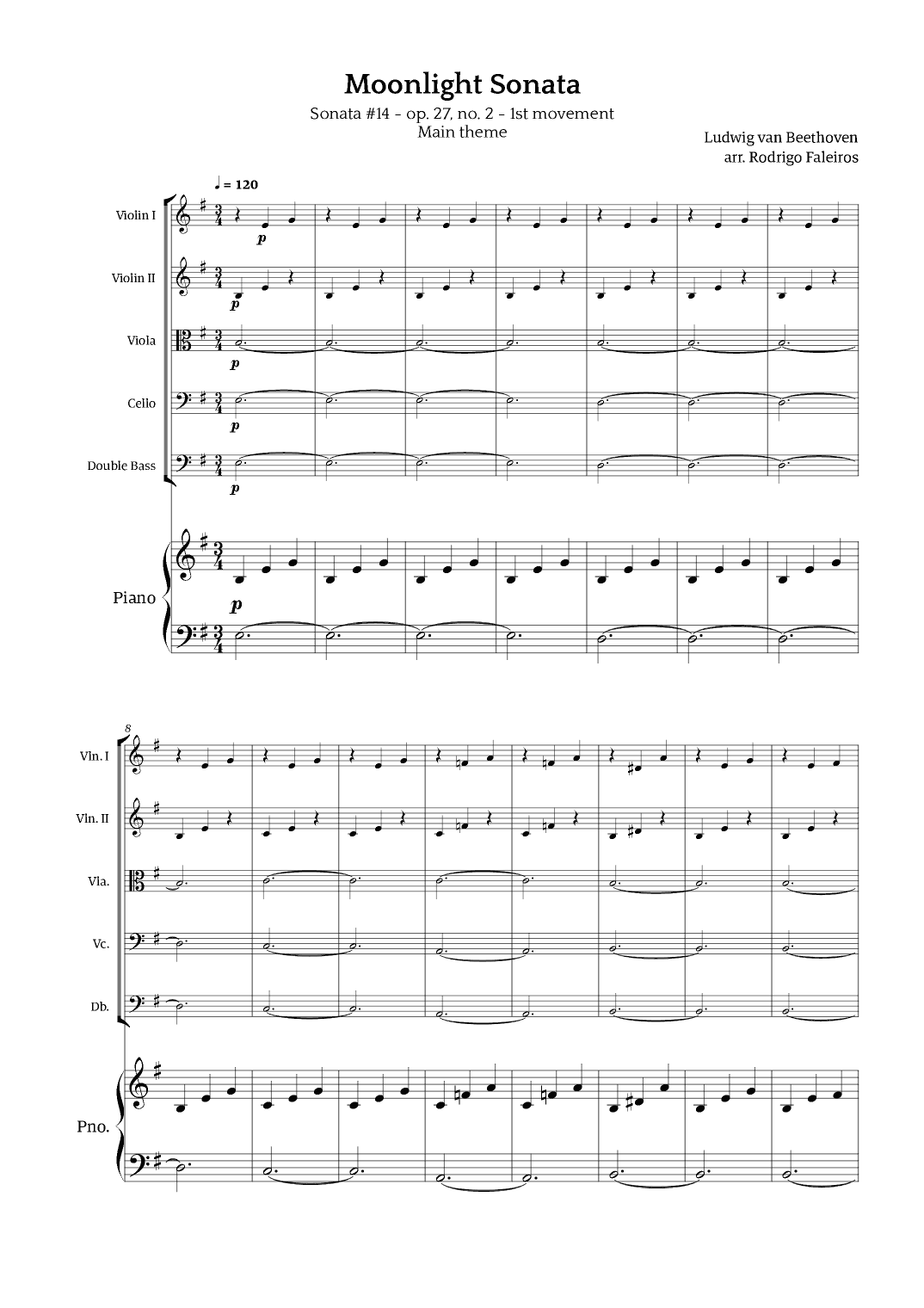 Moonlight Sonata (arr. Rodrigo Faleiros)