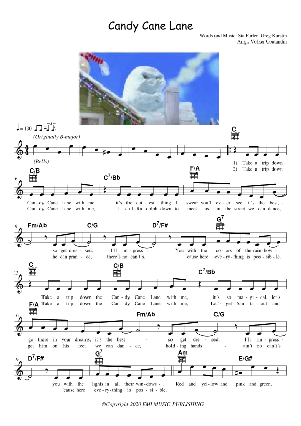 Candy Cane Lane (arr. Volker Coutandin)