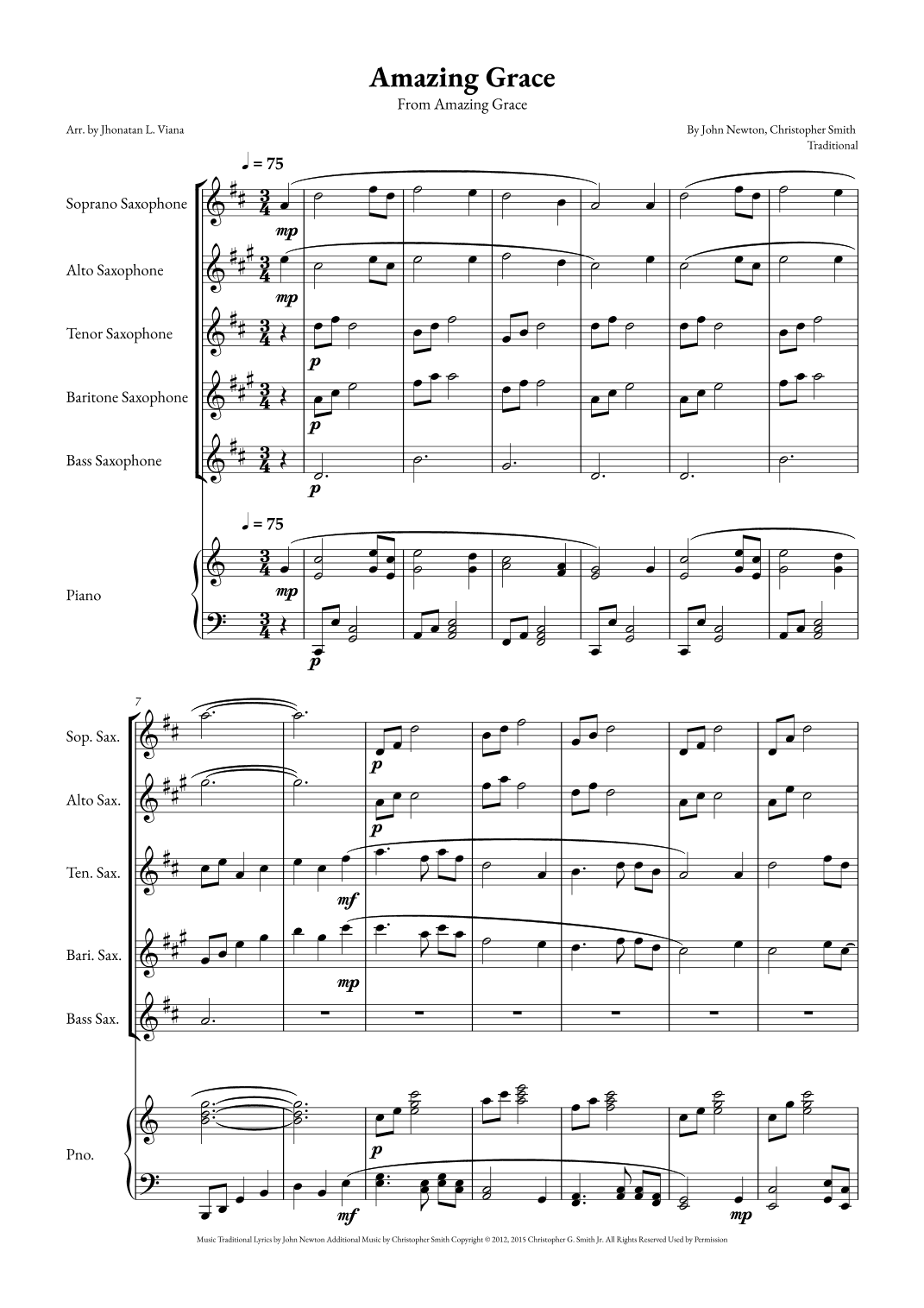 Amazing Grace (arr. Jhonatan Lucio Viana)