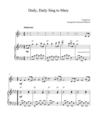 Daily, Daily Sing to Mary (arr. Kaiserin Rebecca)