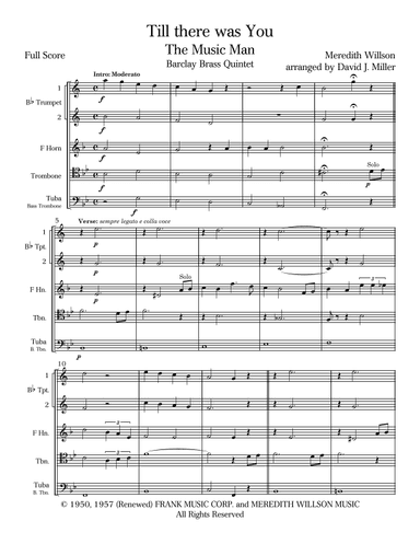 Till There Was You (arr. David J. Miller)