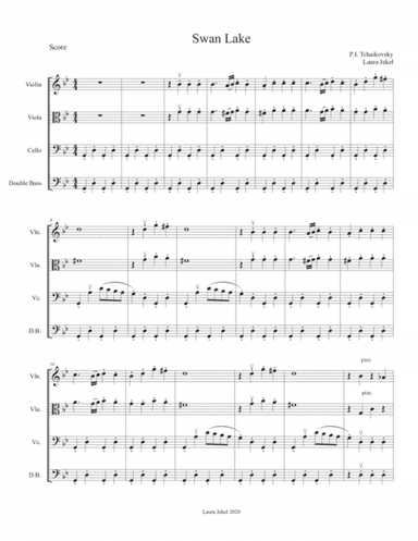 String Orchestra Arrangement of Dance of the Little Swans from Swan Lake by Tchaikovsky (arr. Laura Jekel)