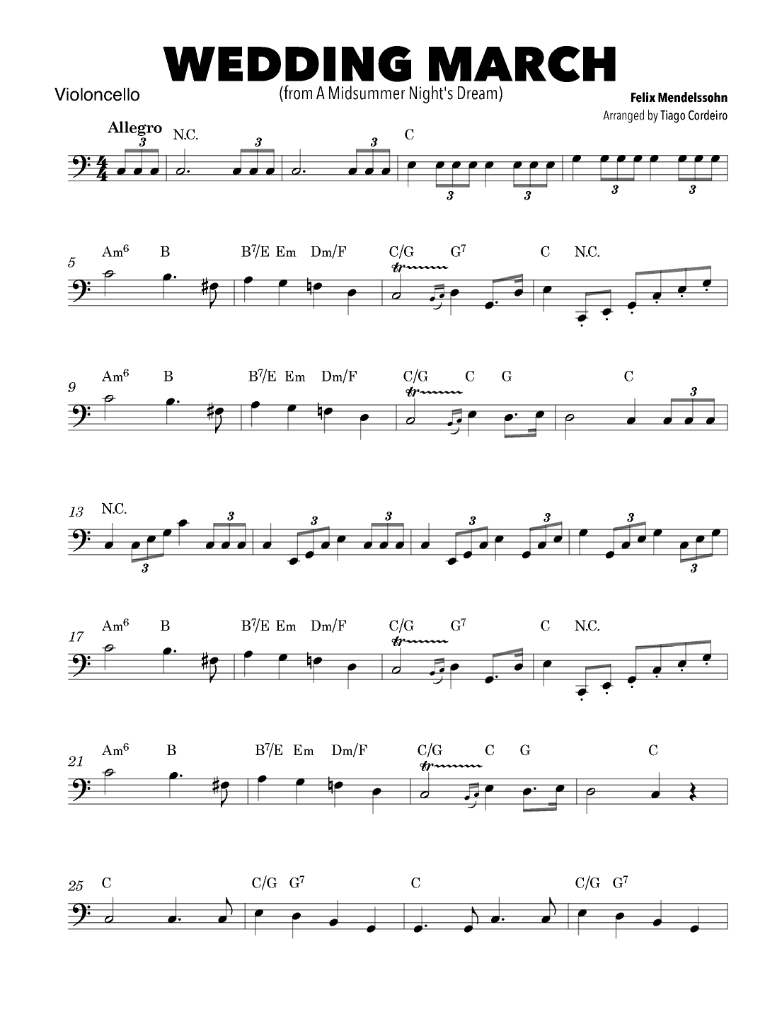 Wedding March (arr. Tiago Cordeiro)