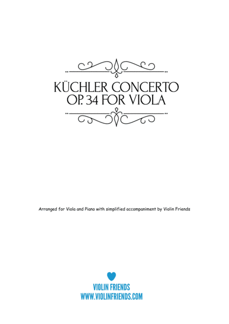 Küchler Concerto Op. 34 for Viola and Piano (arr. Suomi Music)