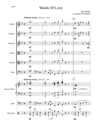 Words Of Love (arr. DB Williams)