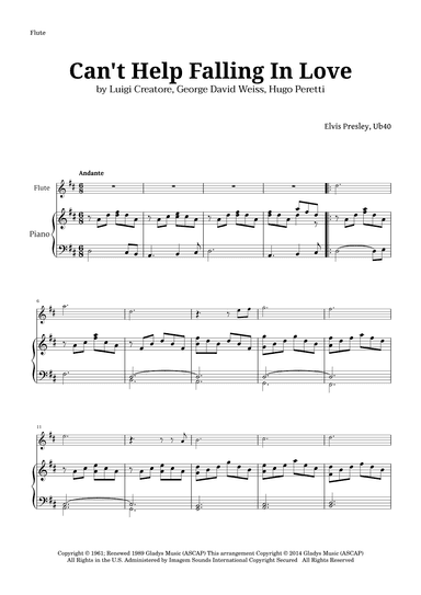 Can't Help Falling In Love (arr. Langanho)