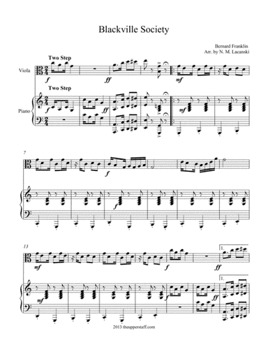 Blackville Society (arr. Nick Lacanski)