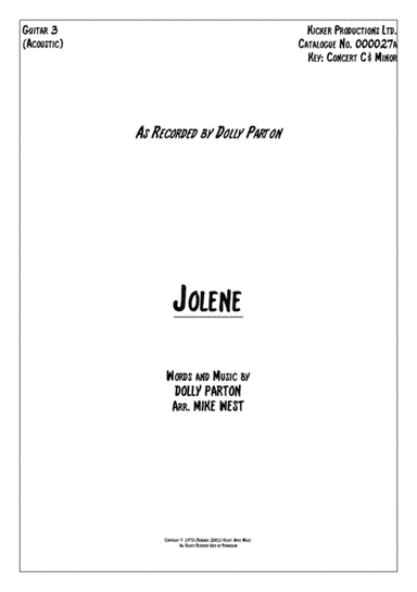 Jolene (arr. Mike West)