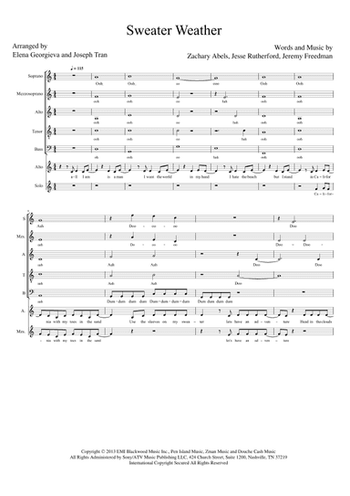 Sweater Weather (arr. Elena Georgieva)
