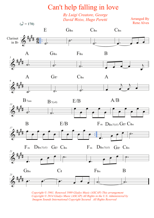 Can't Help Falling In Love (arr. Rene Alves)