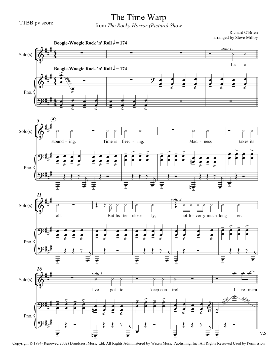 Time Warp (arr. Steve Milloy)